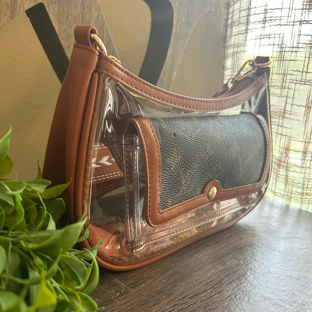 🇺🇸Custom Clear Stadium Bag Adjustable Crossbody Shoulder Purse PVC Concert - Picture 2 of 13